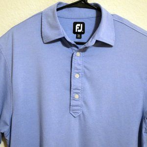 FootJoy Shirt Mens Medium Short Sleeve Golf Polo Solid Light Blue
